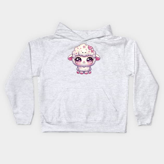 Y2K dolly glitter glamour sheep Kids Hoodie by beangeerie